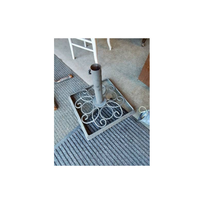 PIED DE PARASOL MÉTAL GRIS