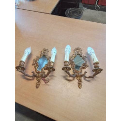 PAIRE D’APPLIQUES MIROIR...