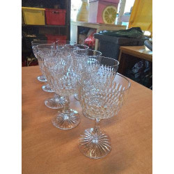 9 VERRES A EAU CRISTAL...