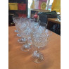 9 VERRES A EAU CRISTAL SAINT LOUIS DÉBUT XXE
