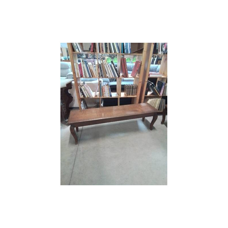 BANC CHÊNE PIEDS CAMBRÉ STYLE RÉGENCE 150CM