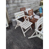 FAUTEUIL DE JARDIN PLIANT BOIS BLANC A LATTES 