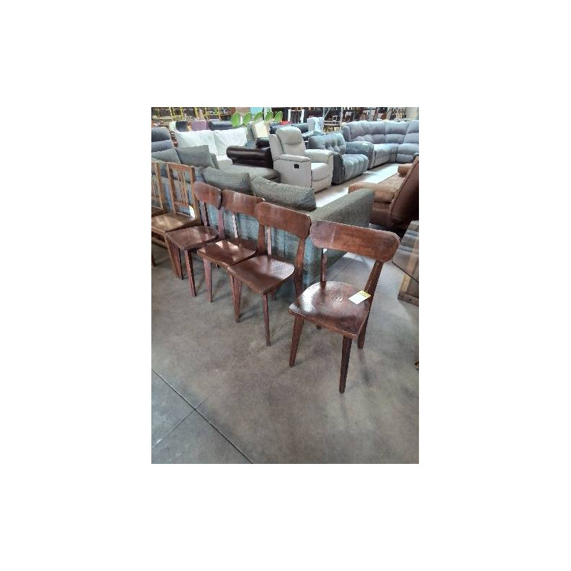 4 CHAISES BISTROT BOIS ANNÉES 50