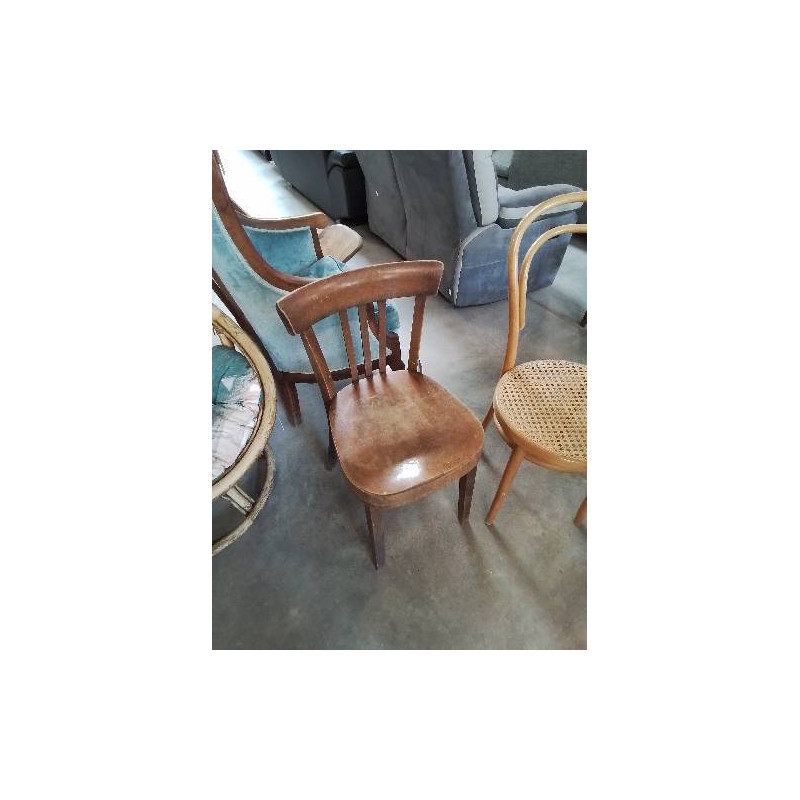 CHAISE BISTROT BOIS FISCHEL ANNÉES 50 EN L\'ÉTAT 