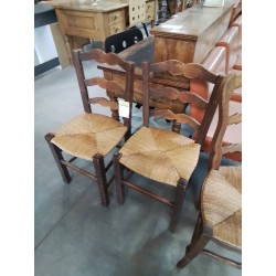 PAIRE DE CHAISES BOIS...