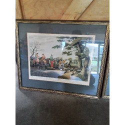 GRAVURE LA CHASSE AU LIEVRE...