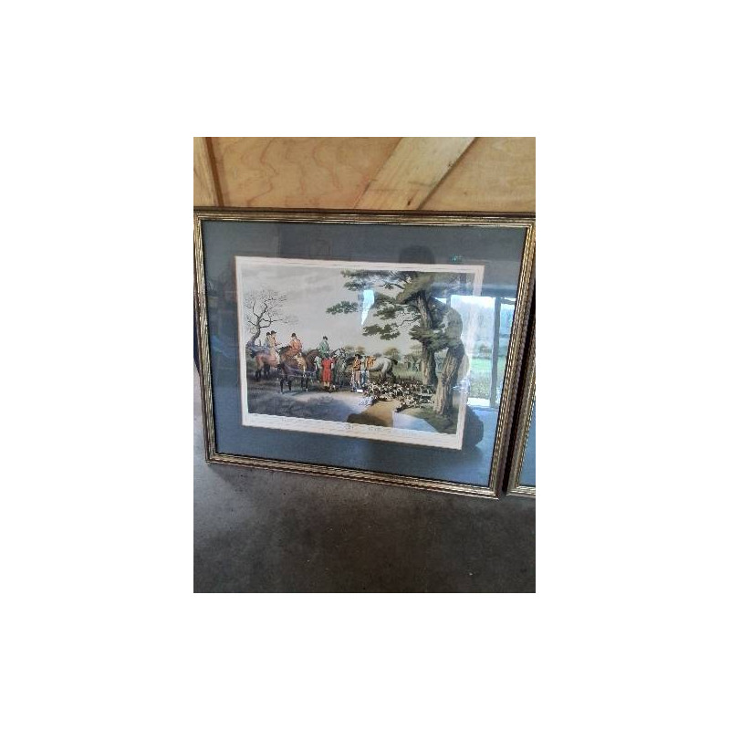 GRAVURE LA CHASSE AU LIEVRE 2 D’APRES J.GODBY&H.MERKE 