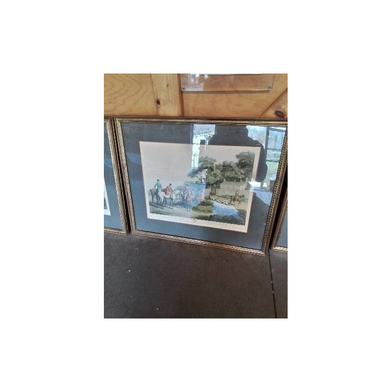 GRAVURE LA CHASSE AU RENARD D’APRES VIVARES&MERLEE