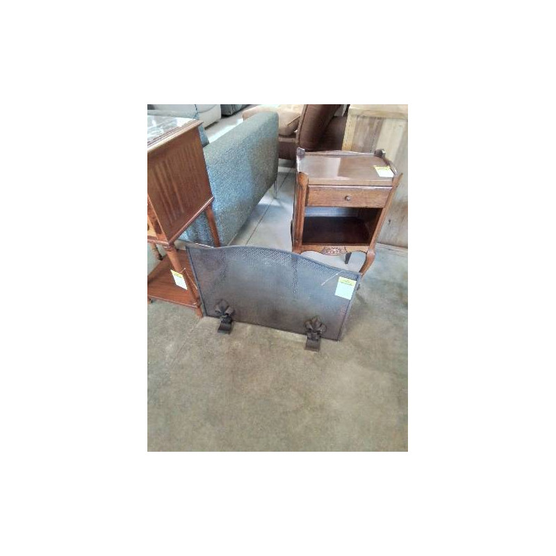 PARE FEU DE CHEMINÉE CINTRÉ FER FORGÉ A LA FLEUR DE LYS