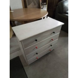 COMMODE PIN CÉRUSE 4...