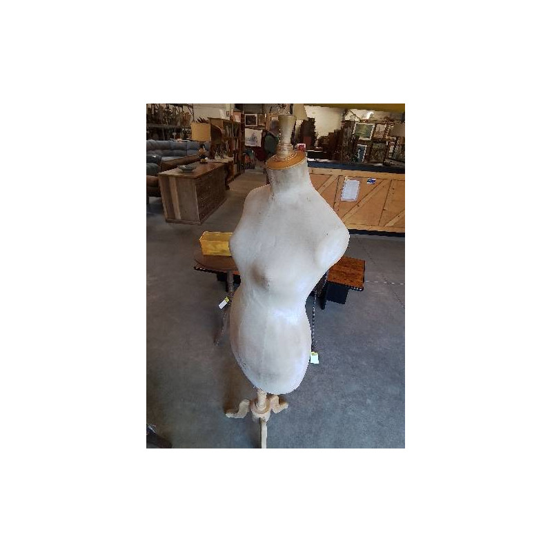 MANNEQUIN DE COUTURE STOCKMAN PARIS SUR PIED TRIPODE BOIS CLAIR