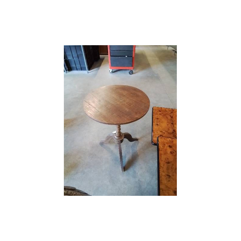 SELLETTE RONDE TRIPODE BOIS TOURNÉ 