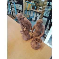 PAIRE DE STATUETTES COUPLE...