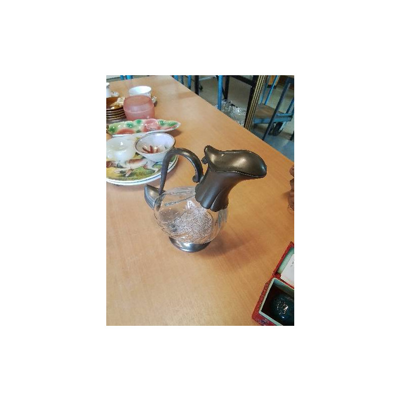 PICHET VERRE ET MÉTAL AU CANARD