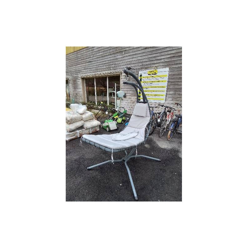 TRANSAT SUSPENDU MÉTAL ET TISSU GRIS