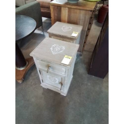 CHEVET BOIS GRIS CÉRUSE...