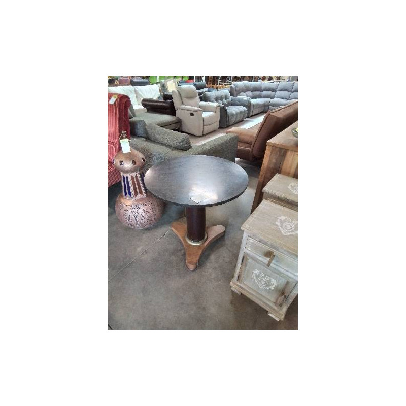 GUERIDON ROND BOIS ET PLATEAU MARBRE STYLE EMPIRE