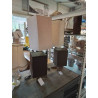 LAMP DOUBLE PIÈTEMENT BOIS AJ BLANC ET CHOCOLAT 