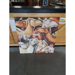 HUILE SUR TOILE CHAMEAUX