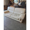 CANAPÉ 2 PLACES CUIR BEIGE 