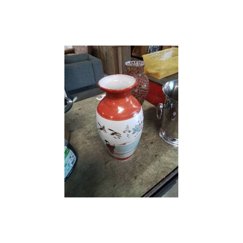 VASE CÉRAMIQUE DECOR ASIATIQUE