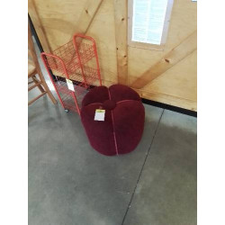 POUF ROND CAPITONNÉ TISSU...