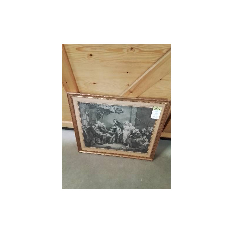 GRAVURE L’ACCORDÉE  DE VILLAGE D’APRÈS JEAN BAPTISTE GRERZE (1725-1805) XIXE