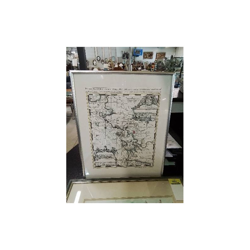 TABLEAU CARTE MARITIME DES ENVIRONS DE L’ISLE D’OLERON COLLECTION MEDIATHEQUE 