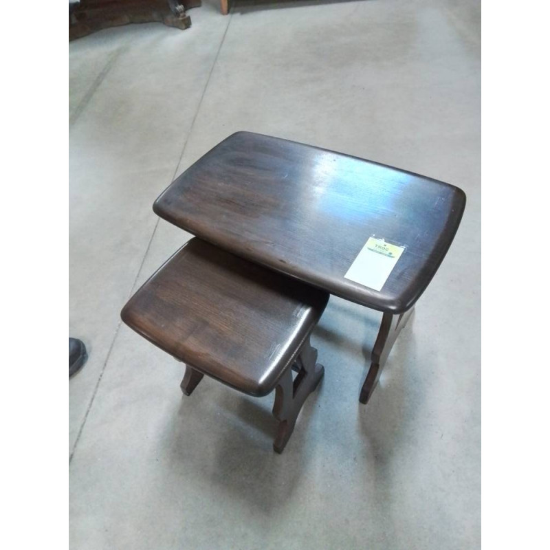 2 TABLES BASSES GIGOGNES ANGLAISE BOIS ERCOL ANNÉES 60