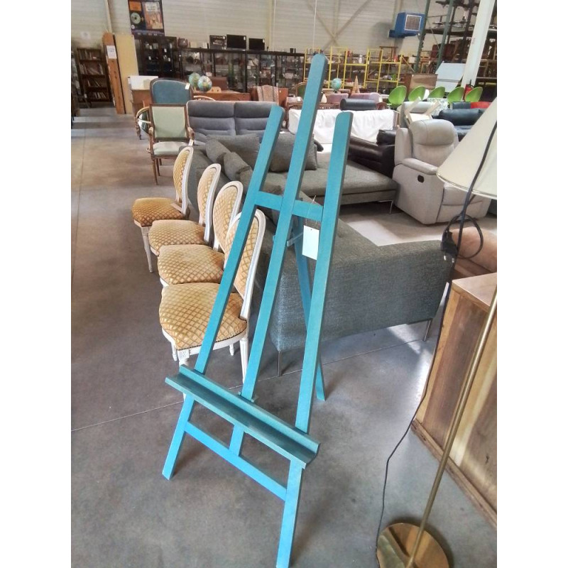 CHEVALET BOIS BLEU
