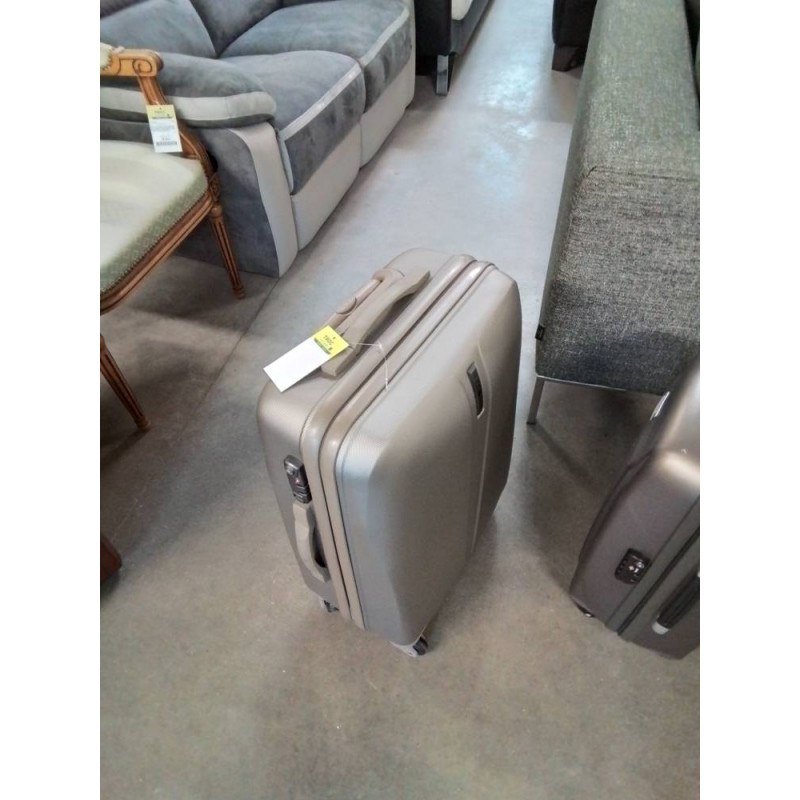 VALISE COQUE A ROULETTES RÉSINE GRIS DELSEY 