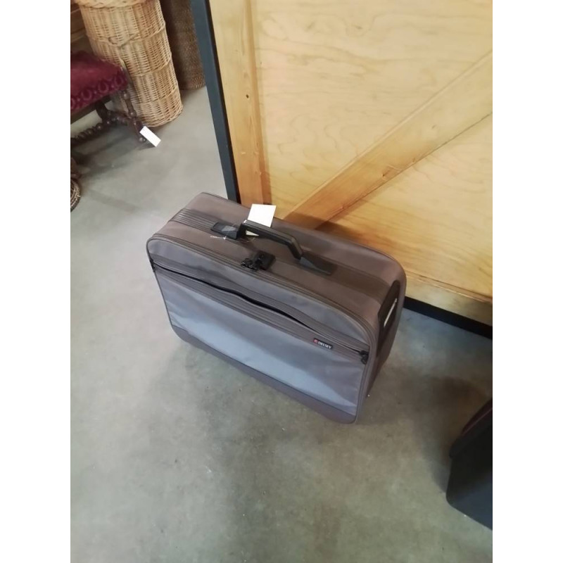 VALISE A ROULETTES TISSU TAUPE DELSEY 