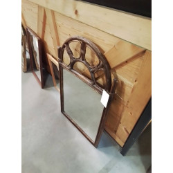 MIROIR CINTRÉ ROTIN ET...