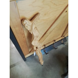 CANNE BOIS CLAIR SCULPTÉ AU...