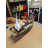 MAQUETTE CHALUTIER BOIS  JEANNINE MARIE GUILVINEC