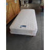 ENSEMBLE SOMMIER TAPISSER A LATTES AVEC PIEDS+MATELAS A RESSORTS ENSACHÉS SIMMONS