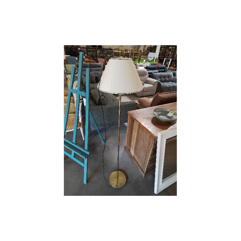 LAMPADAIRE MÉTAL DORÉ AJ ECRU LISERÉ DORÉ 