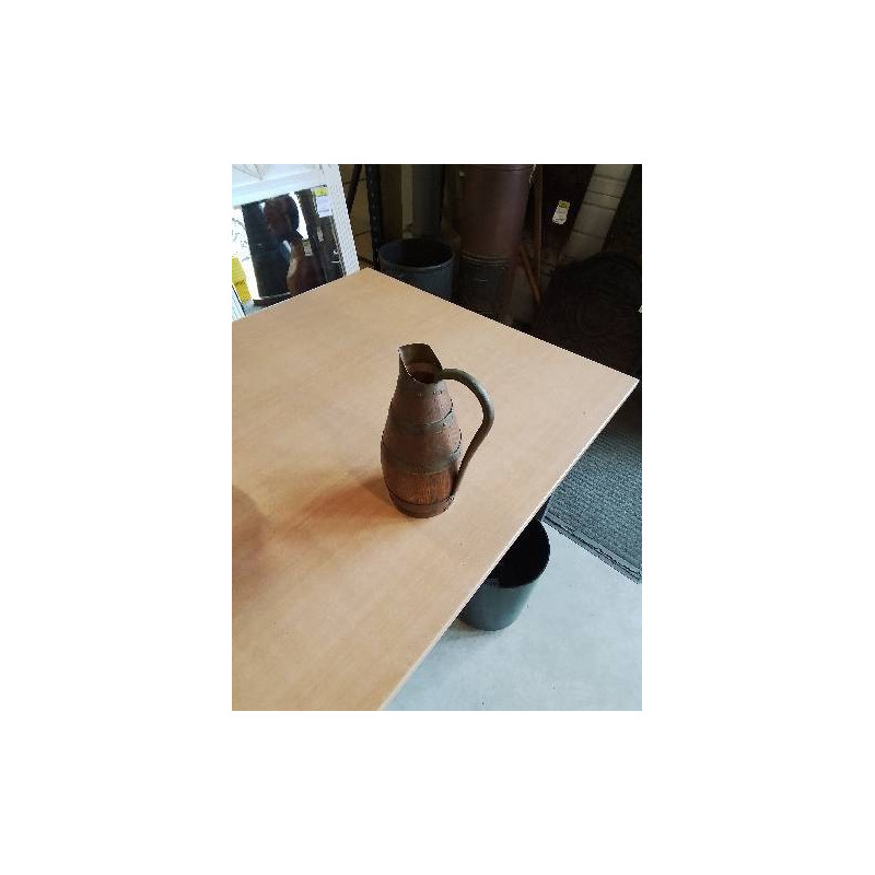 PICHET  BOIS CERCLÉ CUIVRE