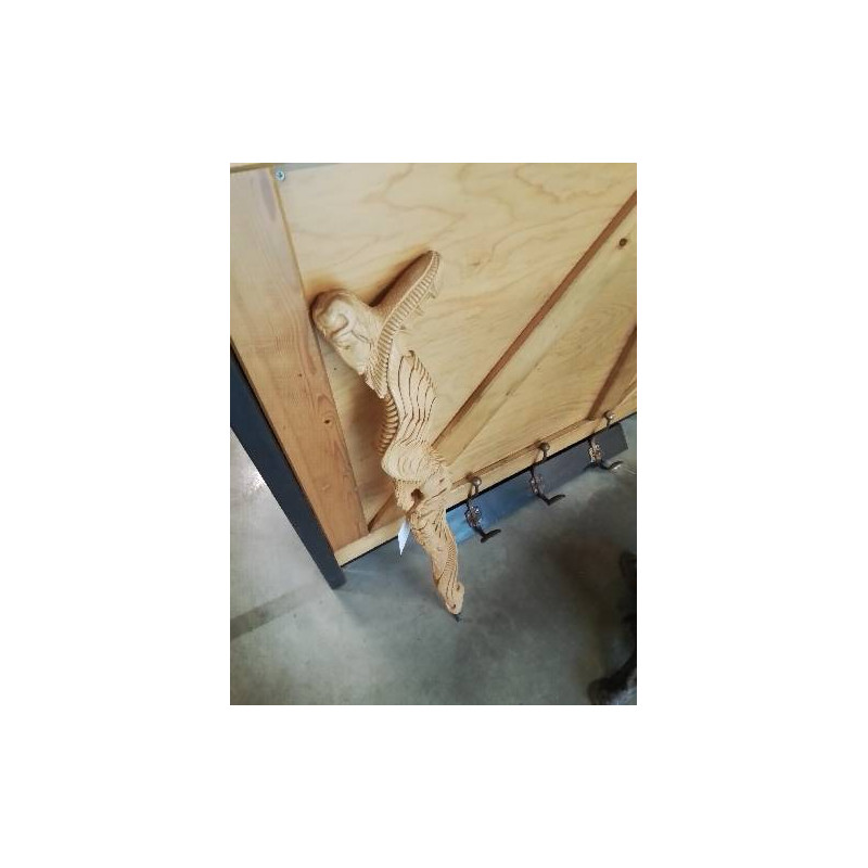 CANNE BOIS CLAIR SCULPTÉ AU BELIER
