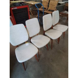 4 CHAISES BOIS ASSISE ET...