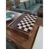 MALETTE DE JEUX DAMES BACKGAMMON BOIS 