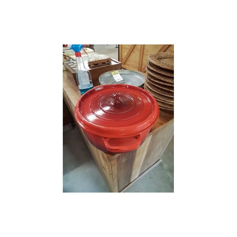 COCOTTE RONDE FONTE ÉMAILLÉE ROUGE STAUB 30CM