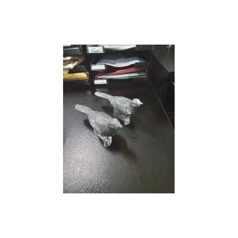 PAIRE DE SERRE LIVRES RÉGULE AUX OISEAUX ART DÉCO 