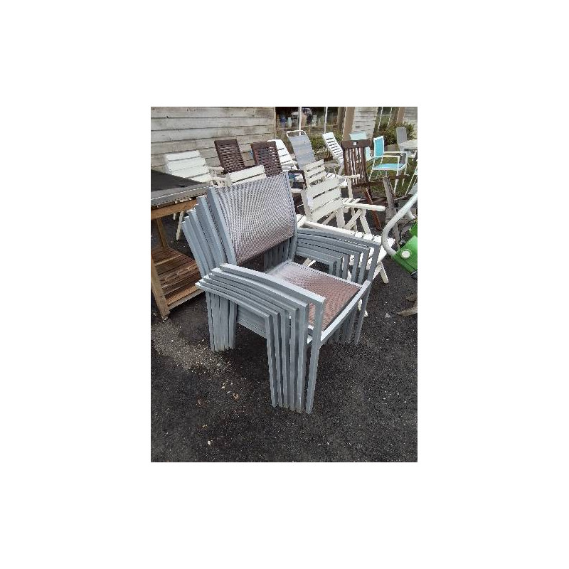 FAUTEUIL DE JARDIN ALU ET TOILE NOIR 