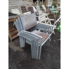 FAUTEUIL DE JARDIN ALU ET TOILE NOIR 