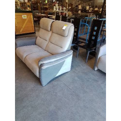 CANAPE 2 PLACES TISSU GRIS