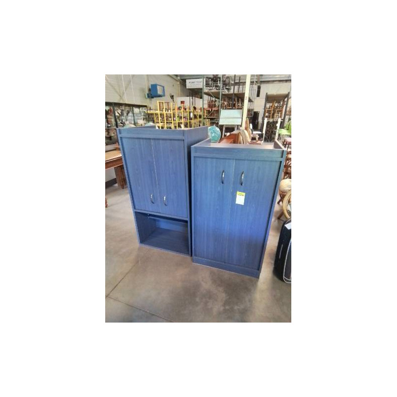BUFFET BOIS BLEU 2 CORPS 4 PORTES 1 NICHES 