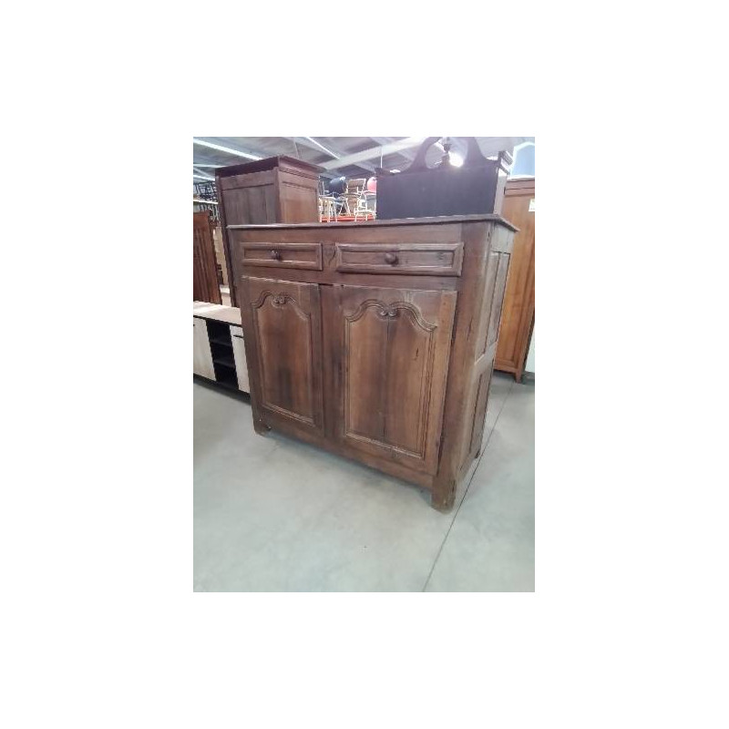 BUFFET 3 QUART BOIS MOULURÉ 2 PORTES 2 TIROIRS FIN XIXE