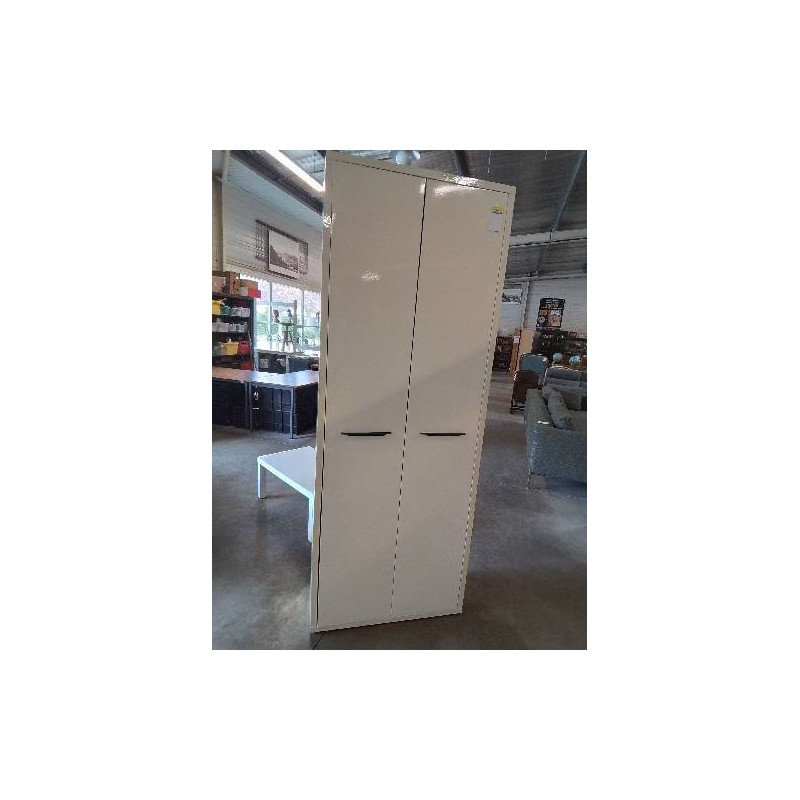 ARMOIRE LINGERE BOIS ECRU 2 PORTES 220X42X35,5CM