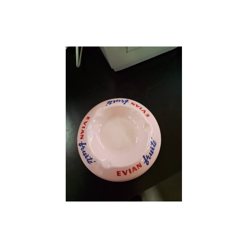 CENDRIER CÉRAMIQUE ROSE EVIAN MOULIN DES LOUPS